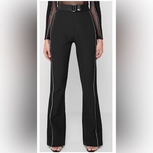 manière de voir sexy pants with leather belt and zipper on the back!